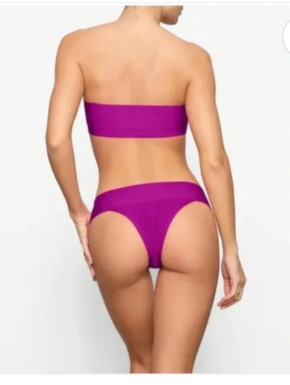 SKIMS Knit Swim Cheeky Bikini Bottom size XL Magenta Pink